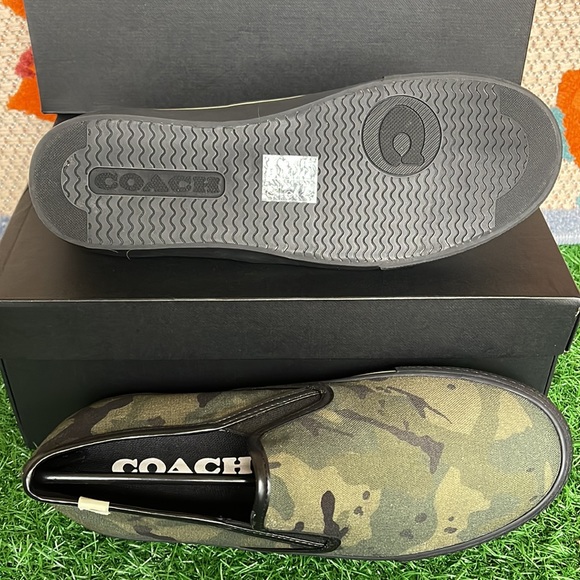 Coach Slip On Skate Sneaker In Camo Print CA011 Men’s - Picture 3 of 16